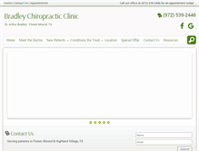 Tablet Screenshot of bradleychiropracticclinic.com